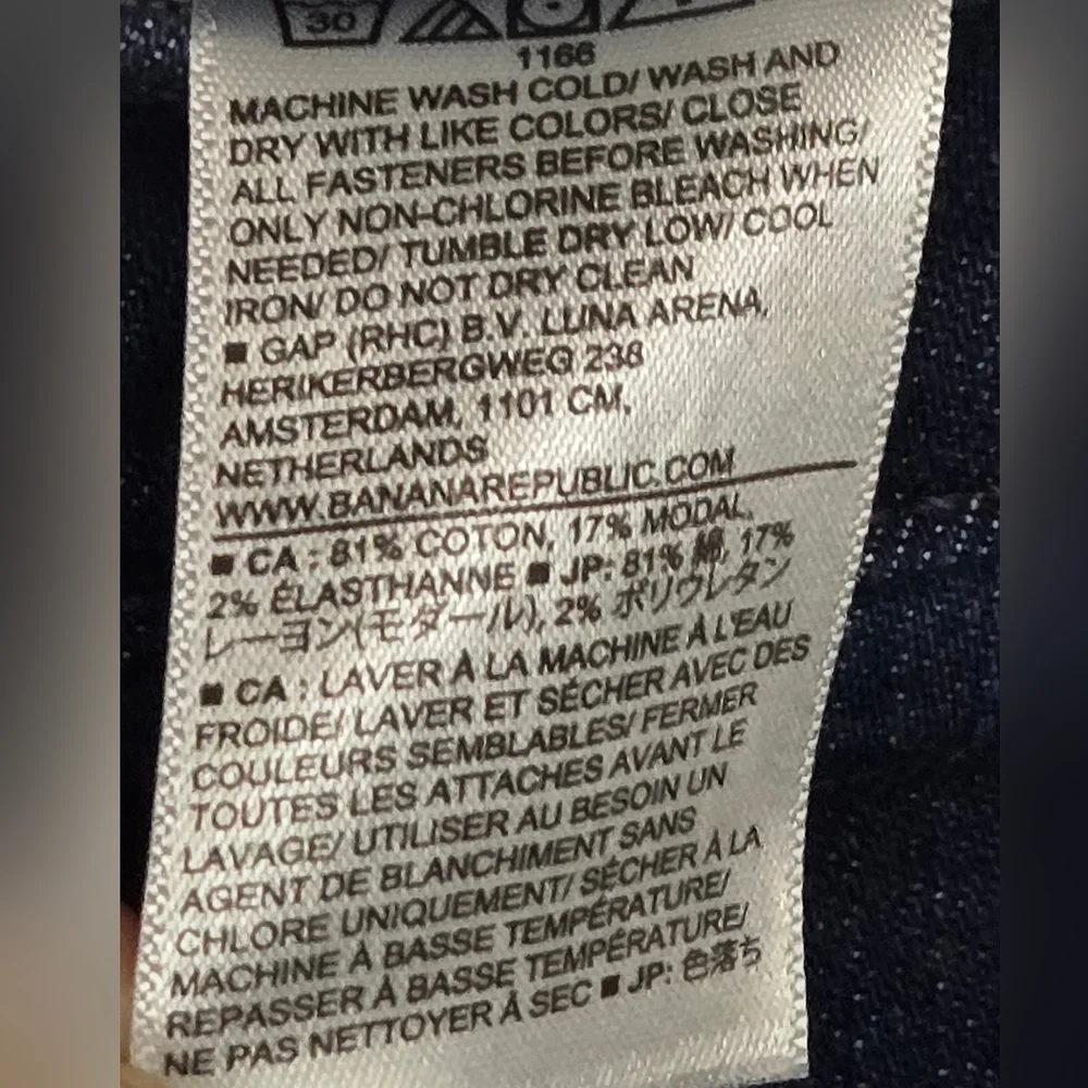 Banana Republic Mid-Rise Bootcut Jeans Sz 4 or 27 Dark Blue 30